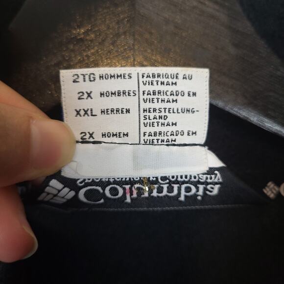 Columbia Men's Full Zip Fleece Jacket Size XXL Pockets Mock Neck Black Casual - Picture 4 of 9